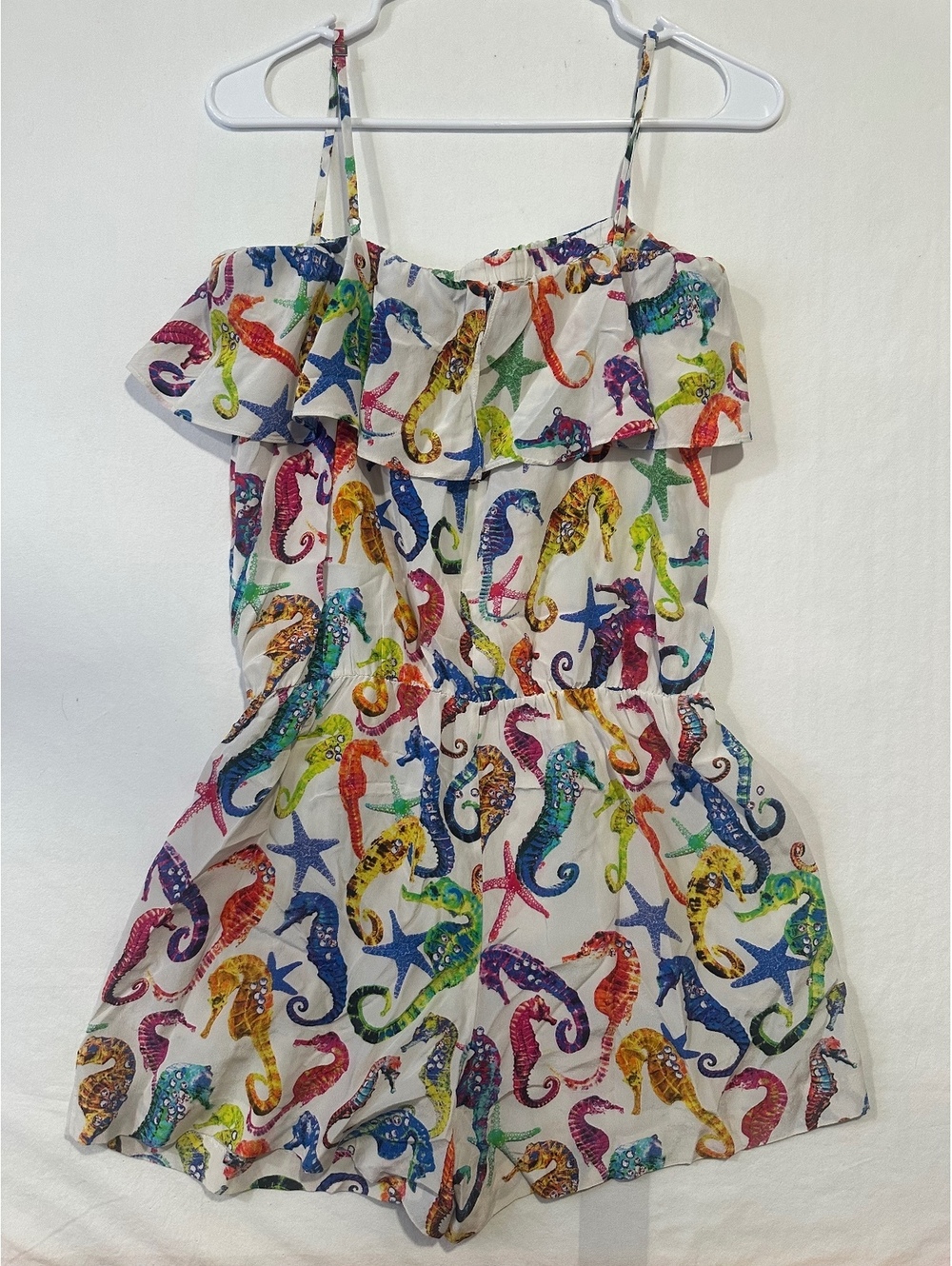 Sass & Bide Two Worlds 100% Silk Seahorse Print Ruffle Dress US 4 - Picture 8 of 8